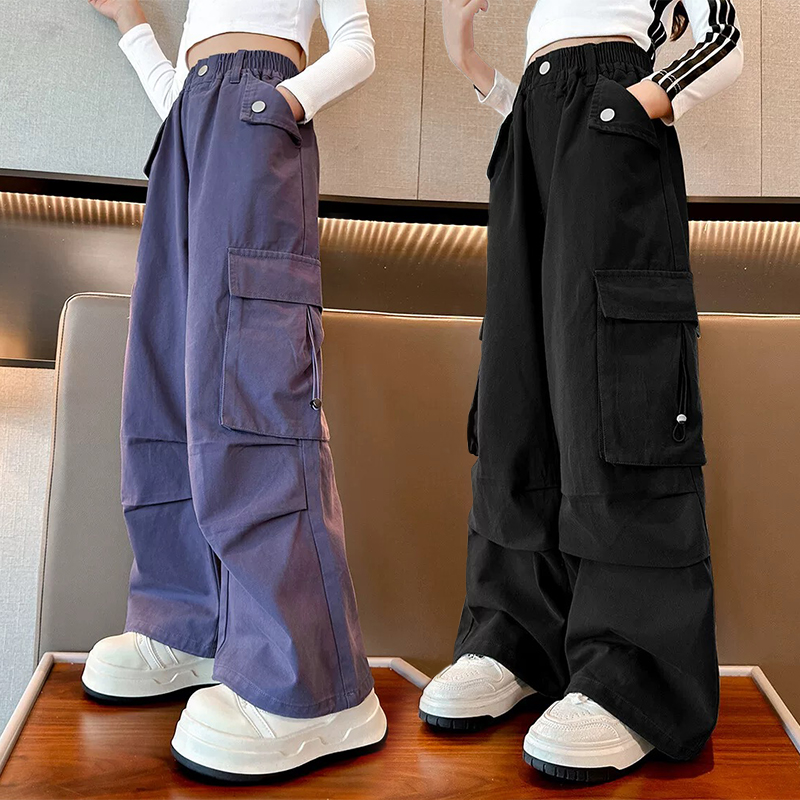 女童工装裤春秋2025新款