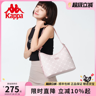 新品 Kappa卡帕 斜挎托特包女老花皮質感hobo包大容量通勤單肩包