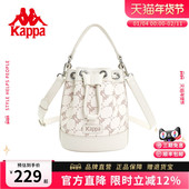 Kappa卡帕 潮流圆桶女包 皮质感水桶包手提斜挎单肩包时尚 正品 新款