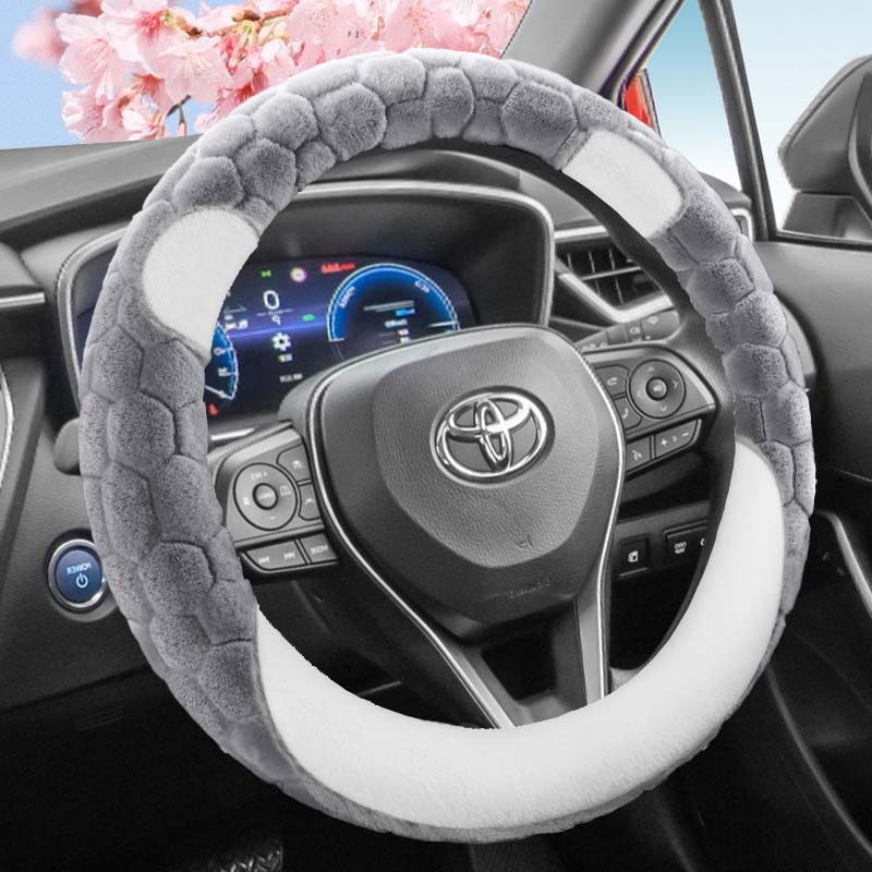 丰田赛那威兰达锋兰达雷凌专用毛绒棉汽车方向盘套冬季款保暖防滑