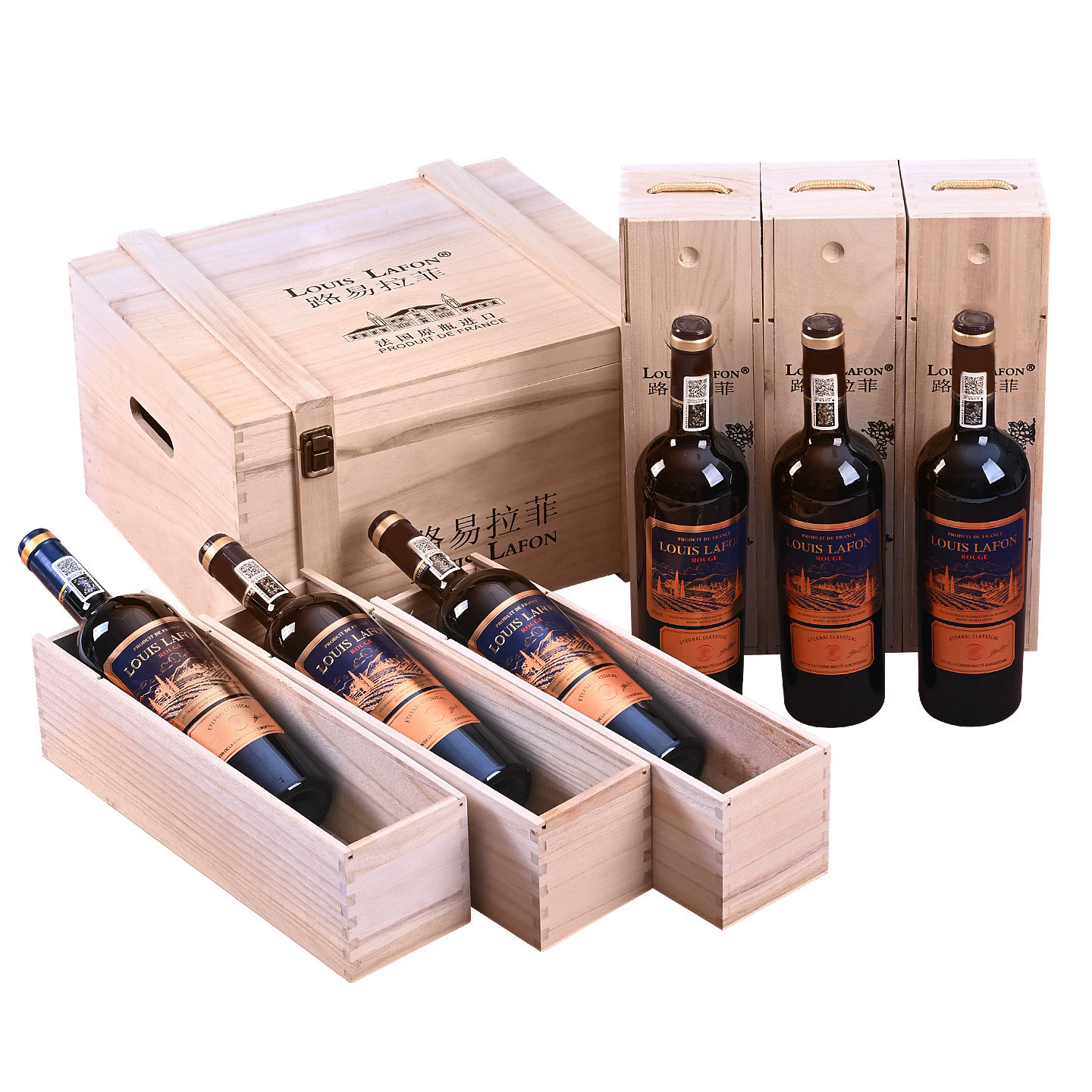 法国红酒路易拉菲LOUISLAFON传世经典原瓶进口干红葡萄酒整箱木箱