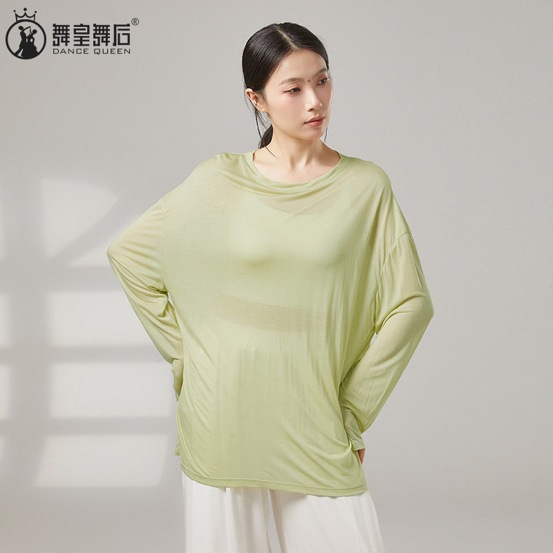 宽松罩衫长袖t恤慵懒风打底衫女