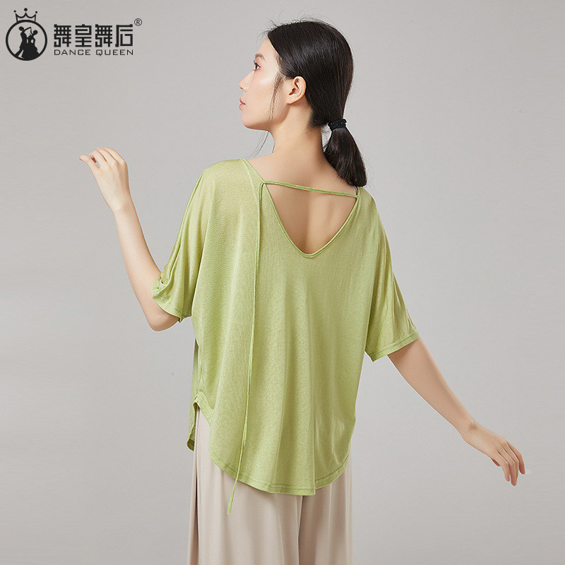 宽松罩衫t恤练功服美背形体服女