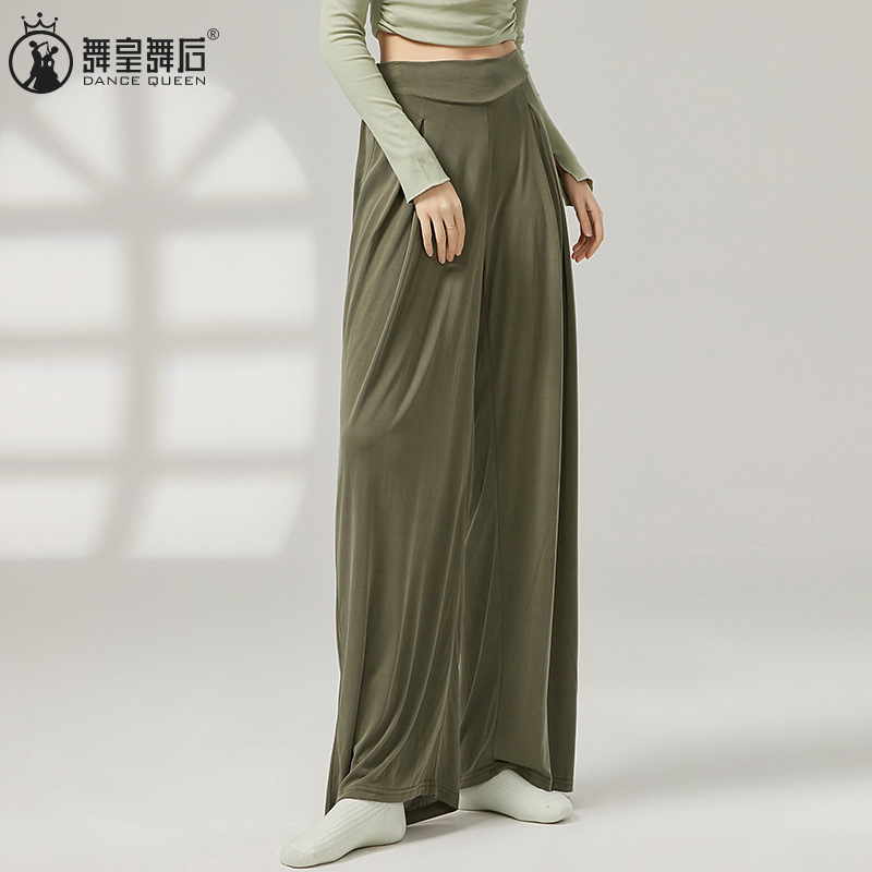 款寬松飄逸直筒闊腿褲形體練功服