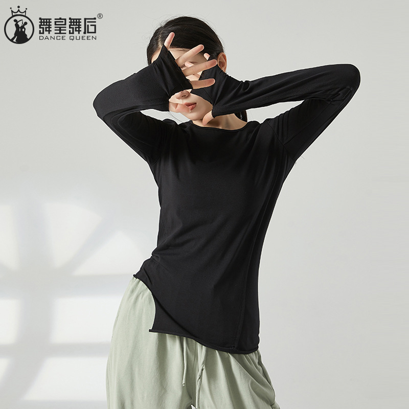 现代舞练功服女表演瑜伽长袖显瘦