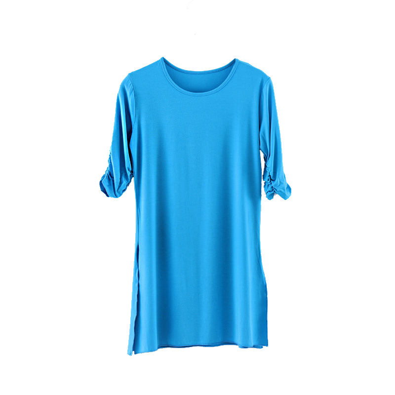 舞蹈服装宽松现代舞服女成人舞蹈上衣中袖圆领现代舞练功服古典舞