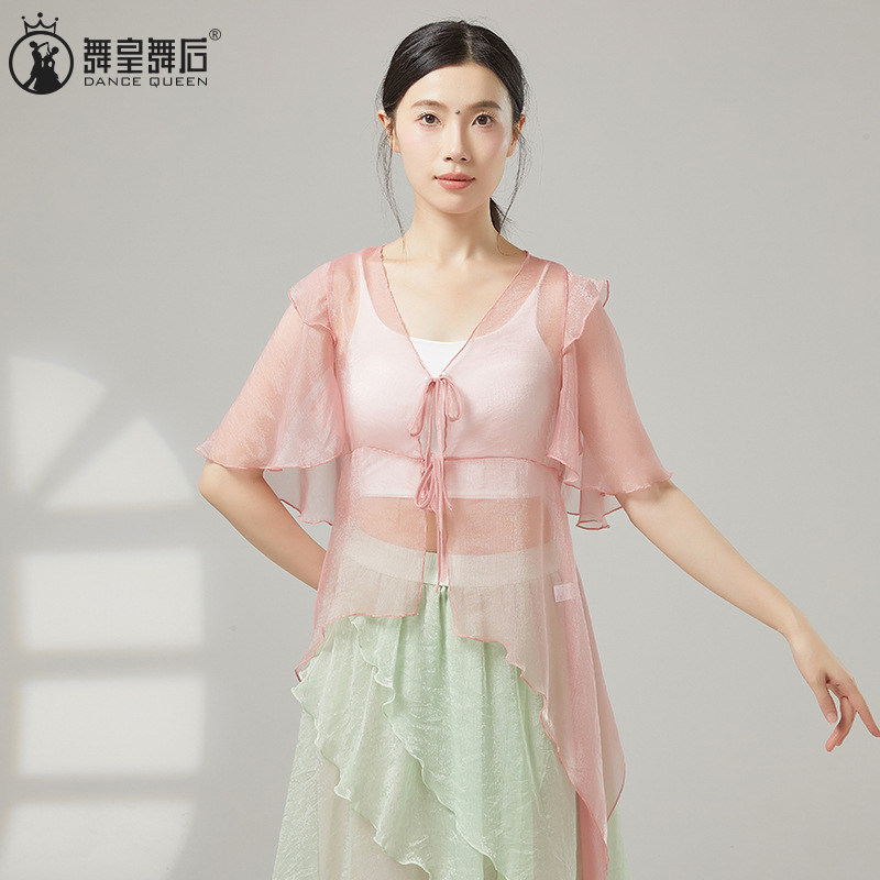古典舞花瓣袖国风飘逸仙气舞蹈服
