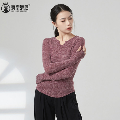 舞练功服上衣显瘦套指长袖形体服
