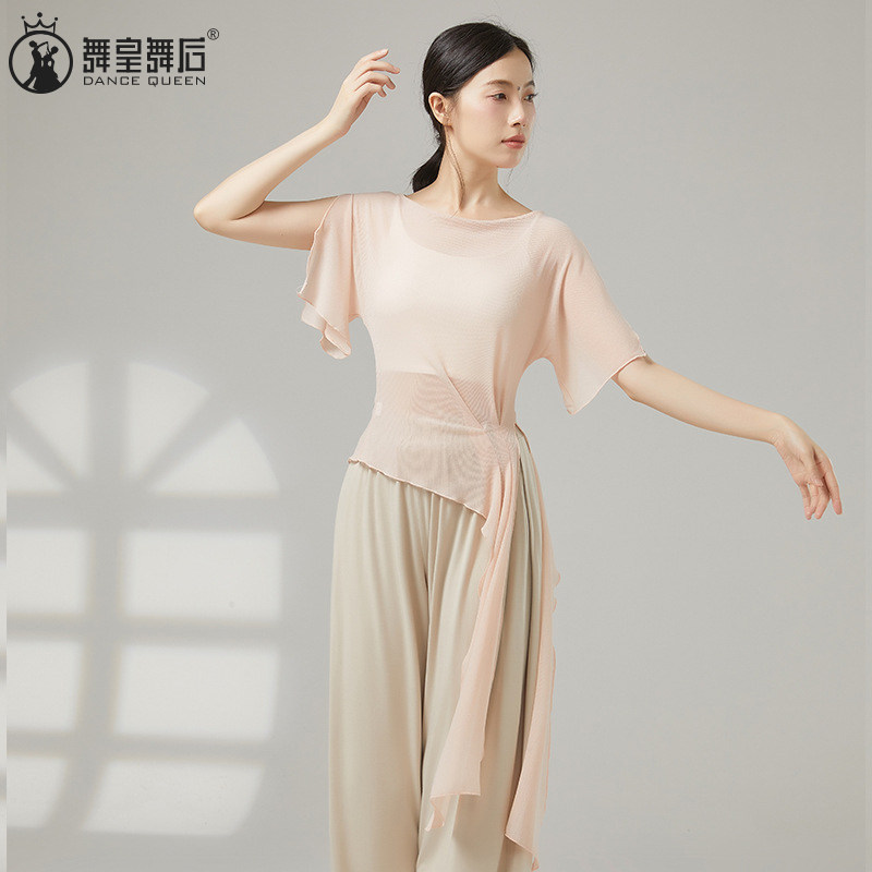 古典舞纱衣形体服装女练功服上衣
