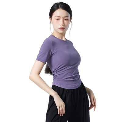 练功服短袖圆领上衣形体训练服