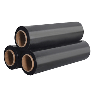 PE缠绕膜宽50cm拉伸膜黑色打包膜大卷工业保鲜膜物流保护塑料薄膜