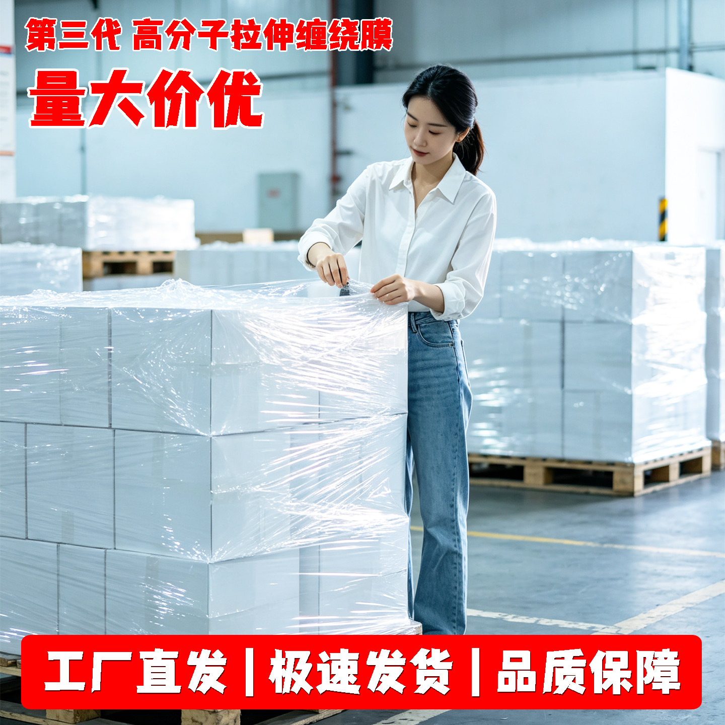 雷韦50cm宽高分子拉伸缠绕膜批发