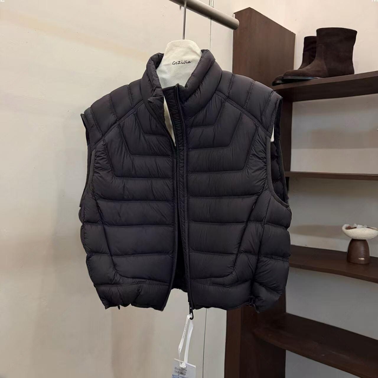 排骨羽绒服马甲女2026秋冬新款叠穿龟背云朵90绒内胆背心马夹外套