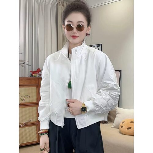 春夏防晒立领短款轻薄显瘦女夹克