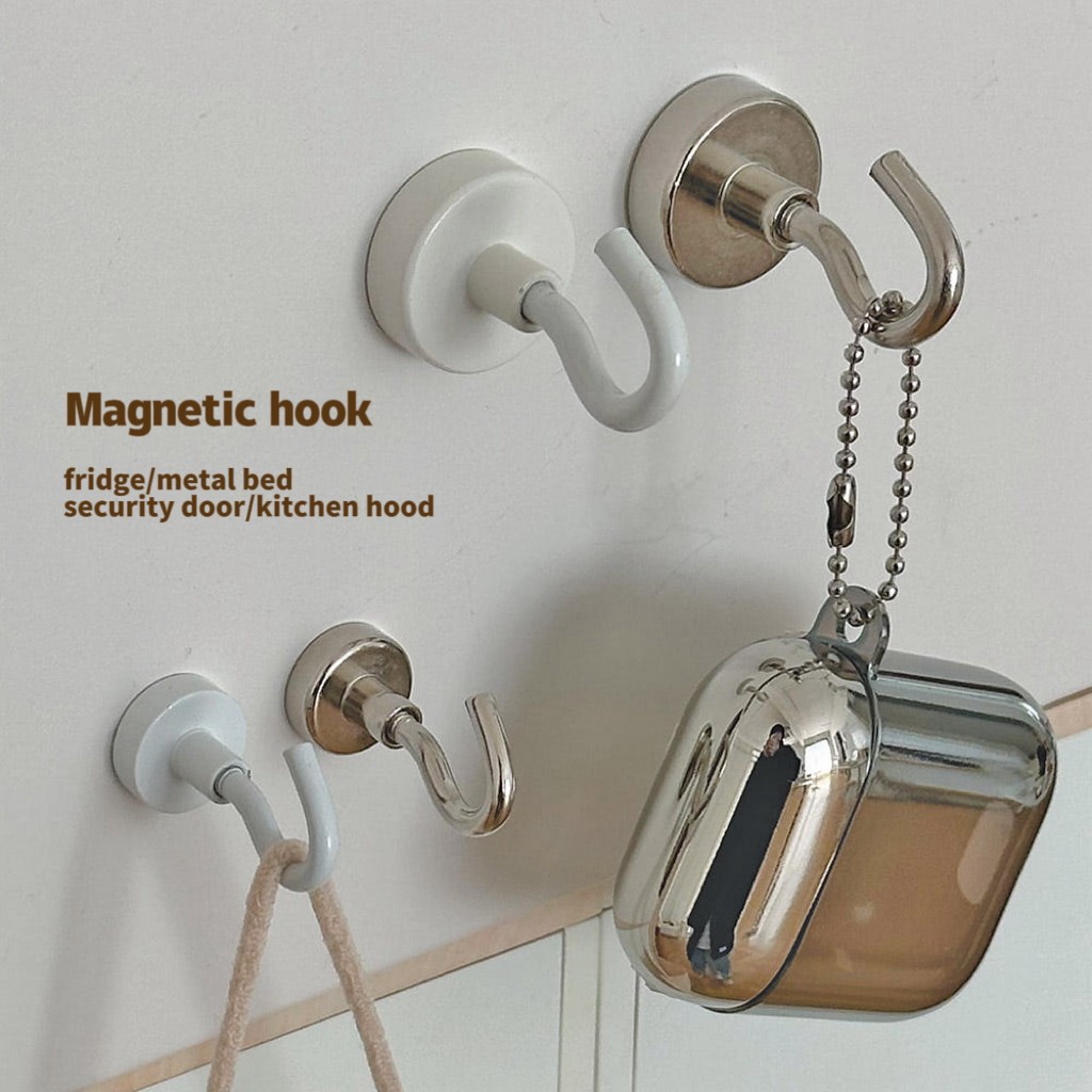 极简日本进口强磁吸挂钩免打孔强力承重厨房浴室门后收纳无痕粘钩