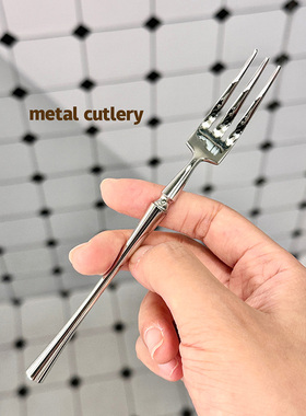 法式metal cutlery304餐具不锈钢叉子家用西餐餐叉水果叉勺子抹刀