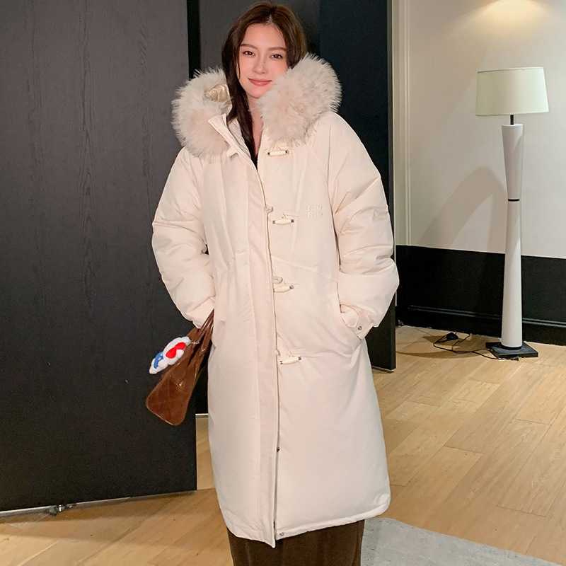 羽绒棉服女中长款2025年新款棉衣韩版冬季加厚过膝棉袄外套潮