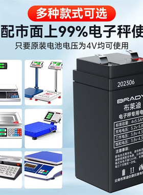 电子秤电池充电器通专用4v4ah商用台称6V大容量蓄电池电子称电瓶