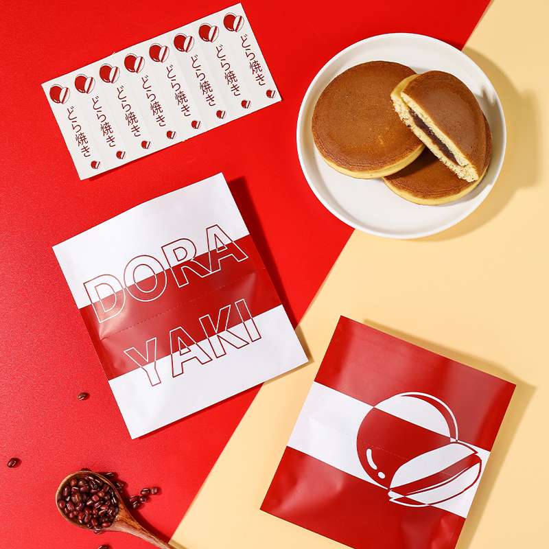 铜锣烧包装袋易撕网红牛皮一次性食品烘焙面包甜甜圈曲奇防油纸袋