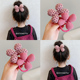 儿童粉色波点花朵立体发圈新款 女童蝴蝶结发绳橡皮筋宝宝上学发饰