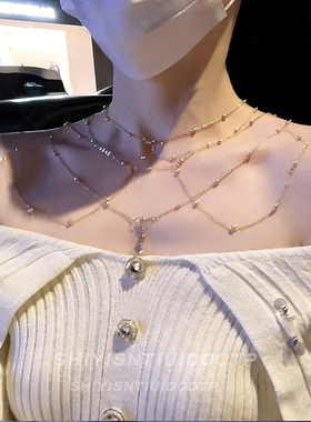 纯欲辣妹风胸链身体链女