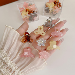 亚克力小抓夹碎发刘海夹子公主头迷你可爱小发夹前额侧边发卡头饰