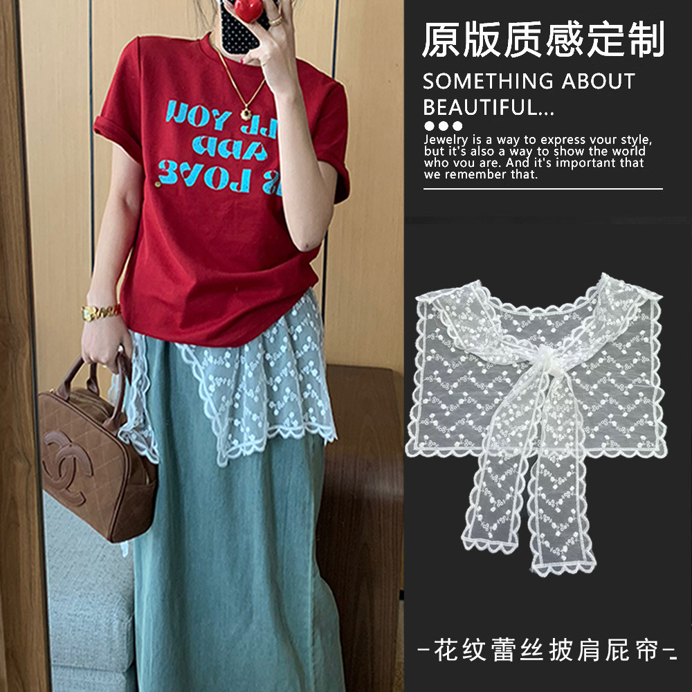 韩系ins风蕾丝花朵叠穿屁帘女新款系绳腰带披肩丝巾出游配饰腰巾,服饰配件/皮带/帽子/围巾,围巾/丝巾/披肩,淘宝优惠券,粉丝福利购,淘宝优惠卷