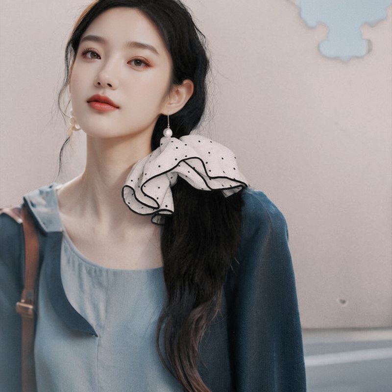 波点大肠发圈头饰头绳女
