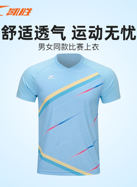 李宁凯胜FAYT007夏季运动速干透气羽毛球服短袖男女同款2025新品