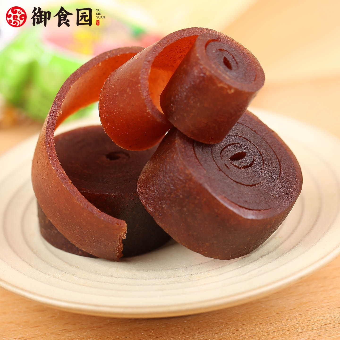御食园糖醇果丹皮山楂卷酸甜蜜饯老人儿童开味零食独立包休闲小吃