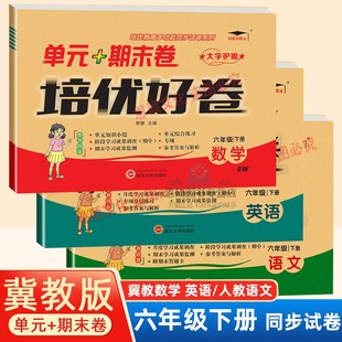 培优好卷六年级下册冀教版 达标测试卷同步试卷练习题专项练考试卷子期中期末试卷冲刺100分总复习试卷 语文单元 数学英语试卷人教版