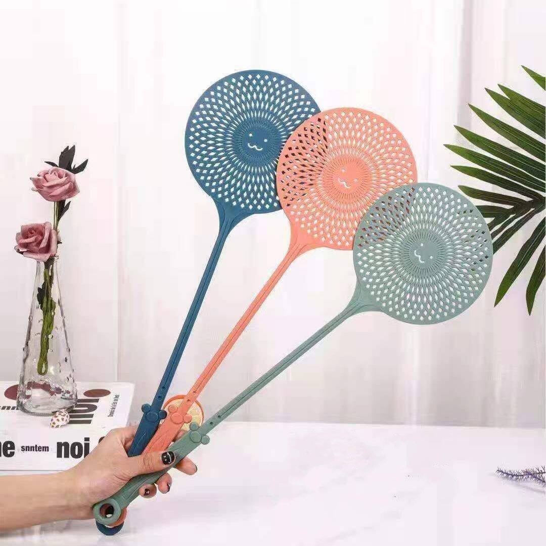 苍蝇拍拍不烂家用黑白新款耐用打不烂塑料加厚加长手柄大号灭蚊拍