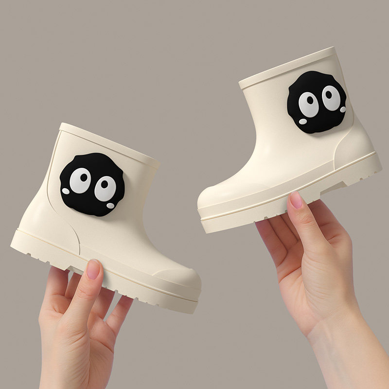 儿童雨鞋女童男童雨靴轻便防滑水鞋中大童宝宝小学生上学可爱胶鞋