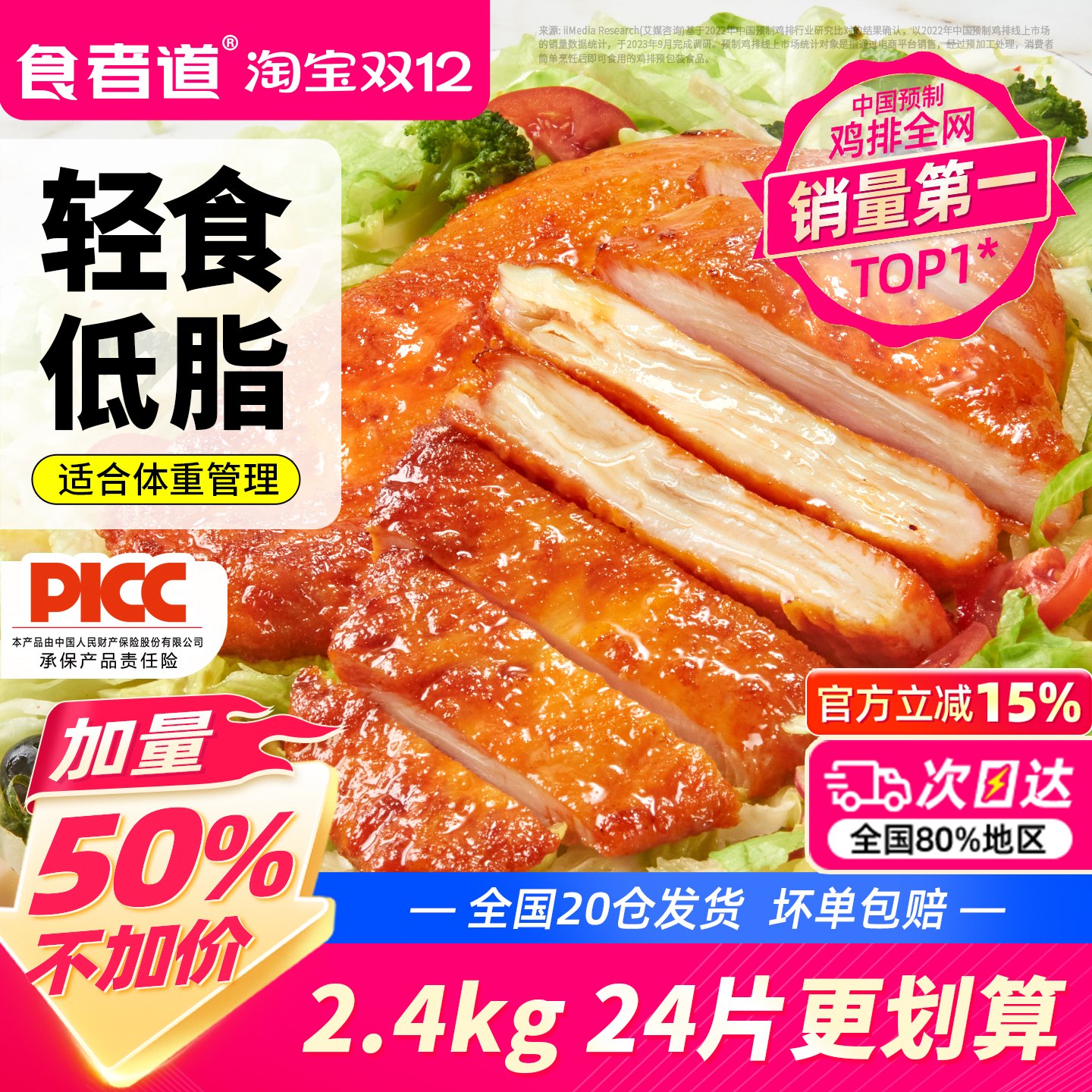 【食者道】奥尔良鸡排低脂鸡胸肉