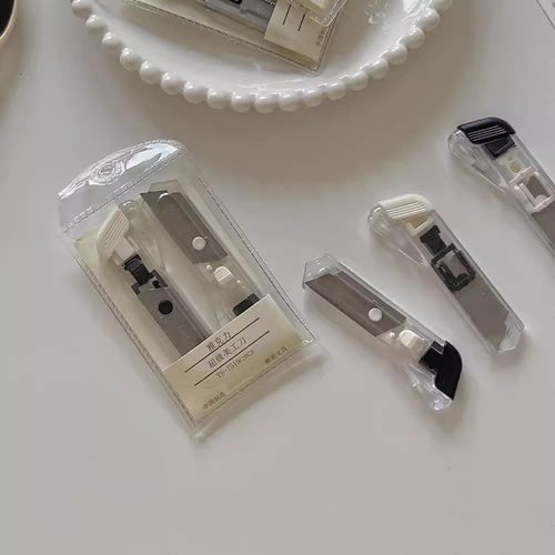 拆快递小刀迷你透明美工刀小号便携学生快递开箱拆信封办公裁纸美