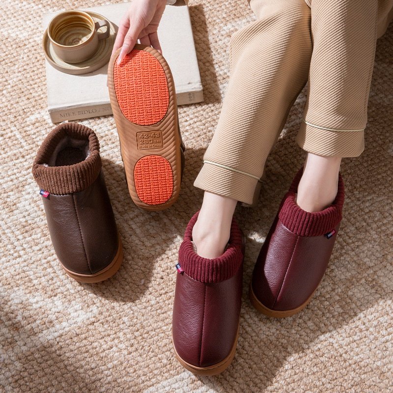 棉拖鞋女款2025新款秋冬季厚实保暖加绒加厚毛毛绒防滑踩屎感棉拖,女鞋,棉鞋,淘宝优惠券,粉丝福利购,淘宝优惠卷