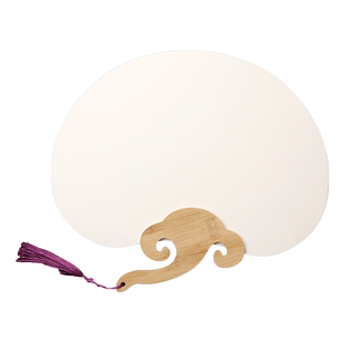 10把装空白团扇加厚宣纸扇子diy材料包非遗漆扇半生熟扇面专用扇