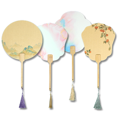 文创宣纸团扇空白扇子古风创意