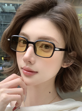 韩版黄色墨镜女款高级感ins欧美辣妹网红复古防紫外线新款太阳镜