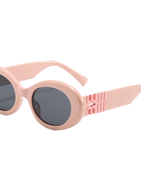 白色墨镜女高级感海边遮阳防紫外线个性方圆脸显瘦复古粗框太阳镜