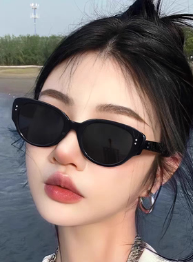 复古猫眼墨镜女防晒遮阳高级感2025新款网红款辣妹y2k美式太阳镜