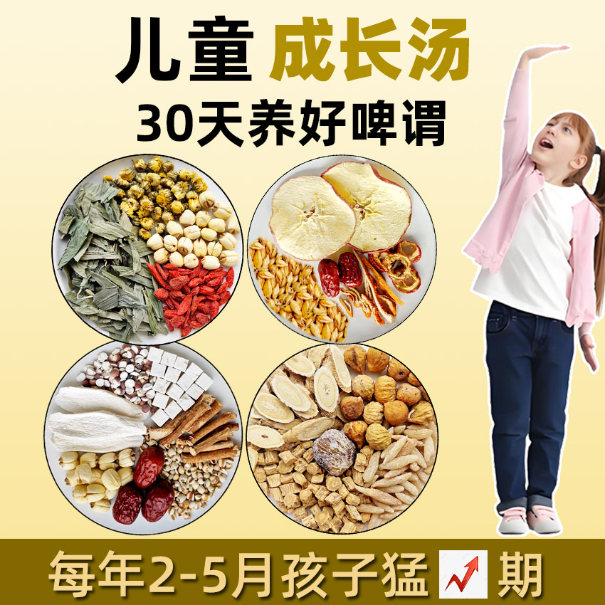清心脾胃炖汤四神汤料芡实茯苓莲子儿童成长汤党参麦冬太子参内火