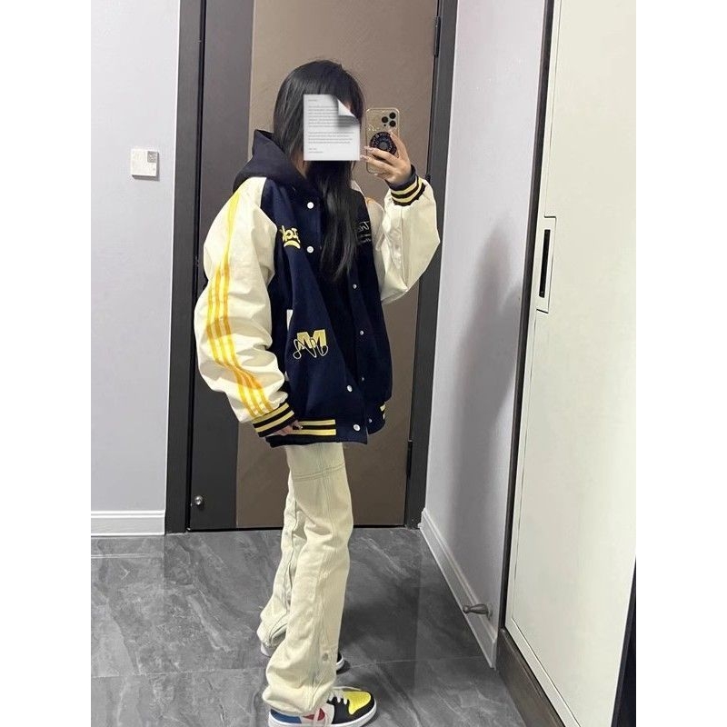 美式高街棒球服外套男女刺绣春秋新款复古学生潮牌情侣百搭夹克潮