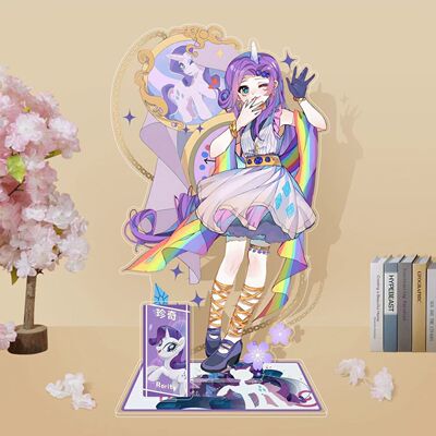 小马宝莉动漫周边亚克力双插10cm