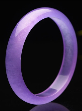 厂家直销冰种翡翠色 石英岩玉手镯正品紫罗兰玉镯女款紫色玉镯