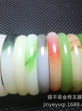 仿玉手镯玻璃地摊模式工艺品彩色