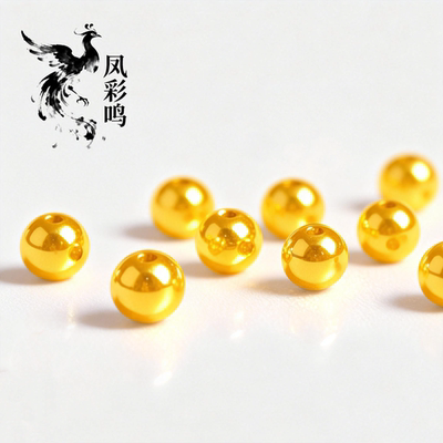 【凤彩鸣】黄金足金999转运珠手链小金珠子手串纯金古法珠宝串珠