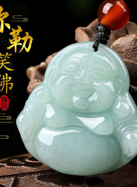 正品玉佛天然缅甸翡翠石吊