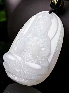 【买一赠六】正品天然新疆白玉十二生肖属相本命佛守护男女款吊坠