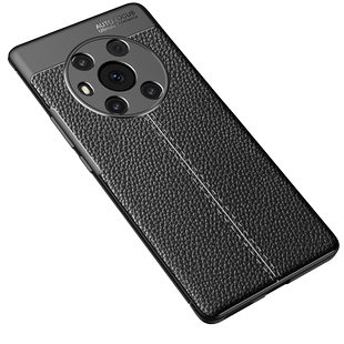 适用荣耀Magic3手机壳真皮P50pro荔枝纹软壳全包防摔荣耀50保护套Play5T高档皮套play4外壳v40时尚简约后盖